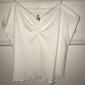 White pacsun crop top